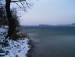 Na jazere Zlaté Piesky v Bratislave, 2.I.2015, 15. h., Tvz 0,1 °C, Tvo 1,2 °C, 80% ľad
