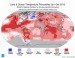 Najteplejšie a najchladnejšie regióny na Zemi v I-X.2015 podľa strediska NCDC od roku 1880